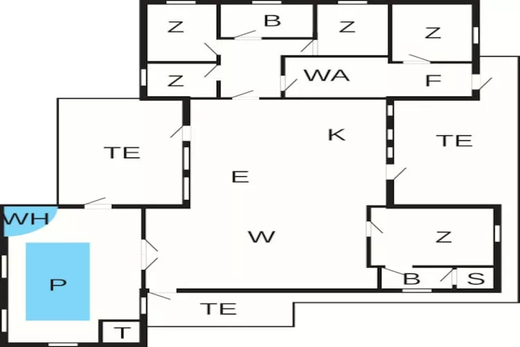 Zwemparadijs in Helberskov -- By Traum Ferienwohnungen-Plattegrond