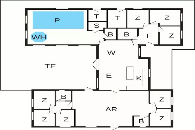 Luxe retraite in Asserbo -- By Traum Ferienwohnungen-Plattegrond