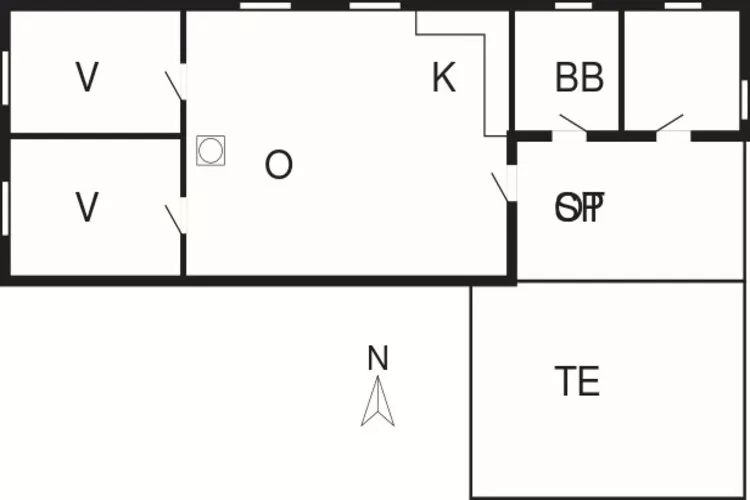 HUS 55765  HYTTE B-Plattegrond