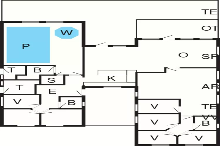 Luxe zwembad retraite in Blavand -- By Traum Ferienwohnungen-Plattegrond