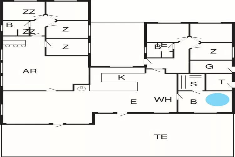 Luxe retraite in Blavand -- By Traum Ferienwohnungen-Plattegrond