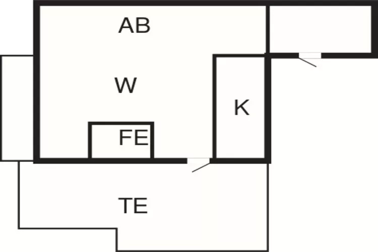 2 persoons vakantie huis in Gullholmen-Plattegrond