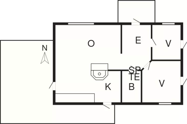 4 persoons vakantie huis in HENÅN-Plattegrond