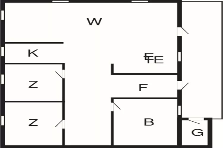 4 persoons vakantie huis in Jerup-Plattegrond