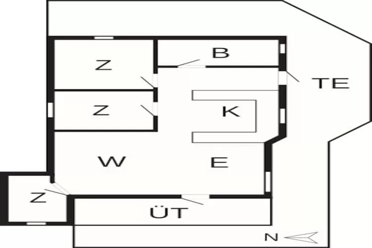 Licht strandhuis toevluchtsoord -- By Traum Ferienwohnungen-Plattegrond