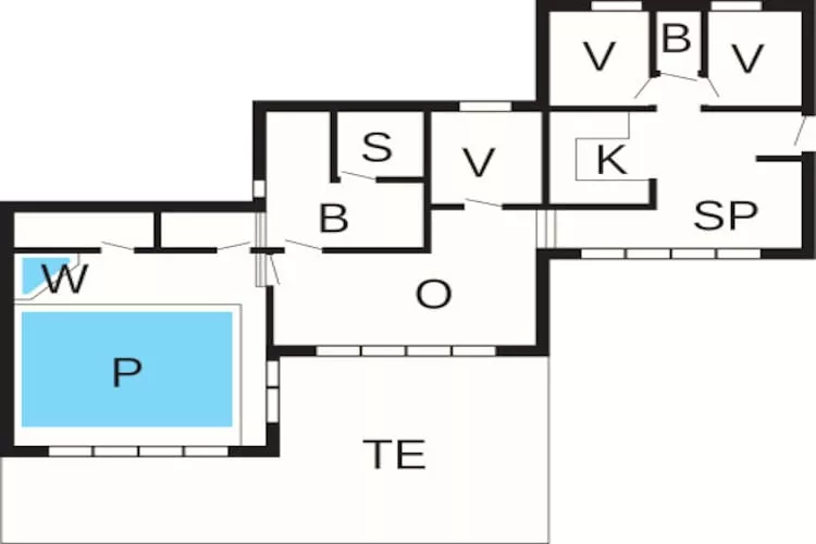 6 persoons vakantie huis in Knebel-Plattegrond