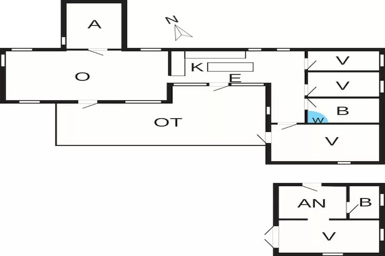 Kust retraite in Lokken -- By Traum Ferienwohnungen-Plattegrond