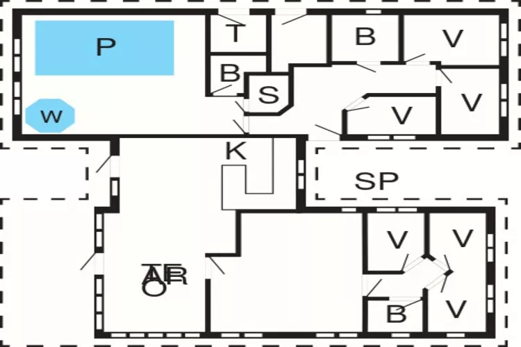 Luxe zwembadvilla in Dronningmolle -- By Traum Ferienwohnungen-Plattegrond