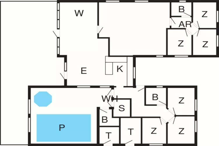 16 persoons vakantie huis in Vejby-Plattegrond