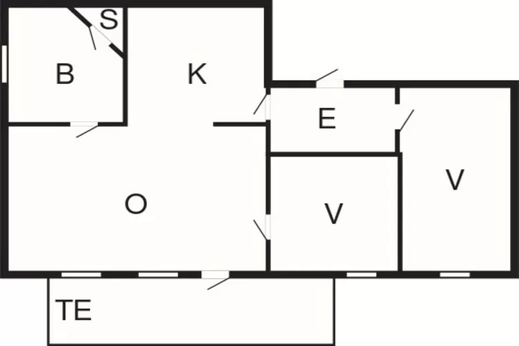 88205 1. ETG, ØVRE BYGG-Plattegrond