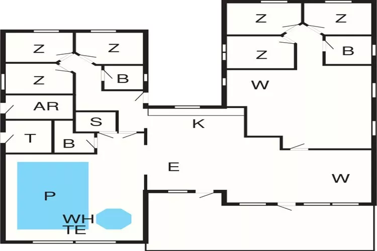 16 persoons vakantie huis in Glesborg-Plattegrond