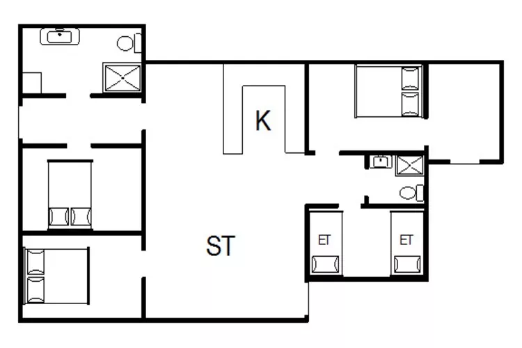 6 persoons vakantie huis in Nørre Nebel-By Traum-Plattegrond