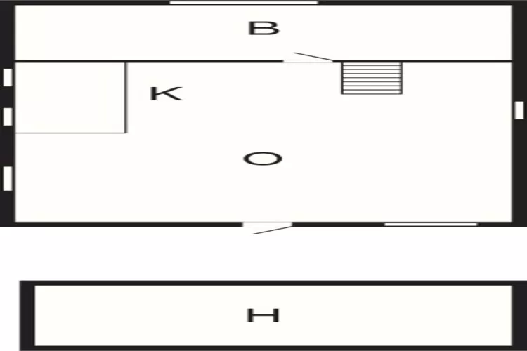 2 persoons vakantie huis in Svaneke-By Traum-Plattegrond