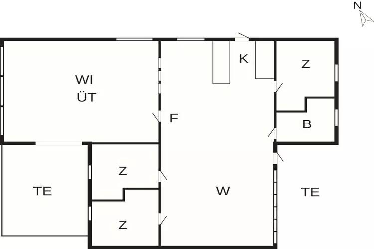 Rustige strand retraite -- By Traum Ferienwohnungen-Plattegrond