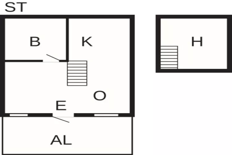 2 persoons vakantie huis in Rönnäng-Plattegrond