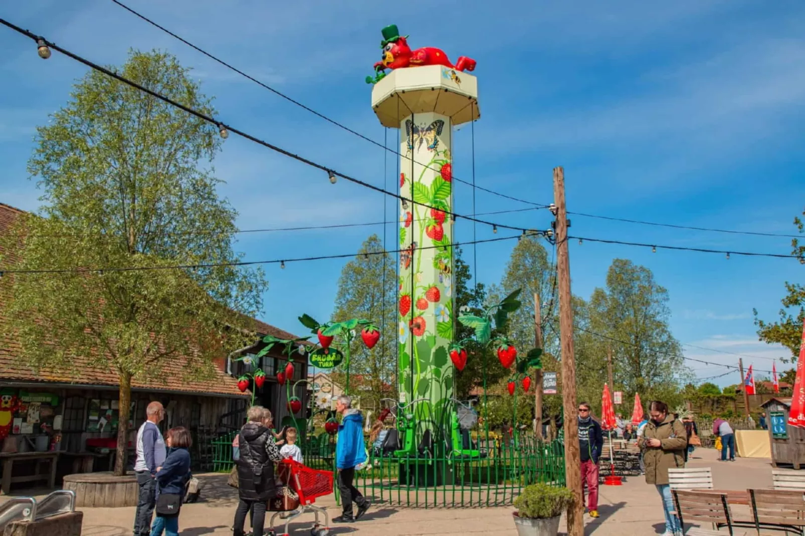 Schwalbenring nahe Karls Erdbeerhof-Gebieden zomer 5km