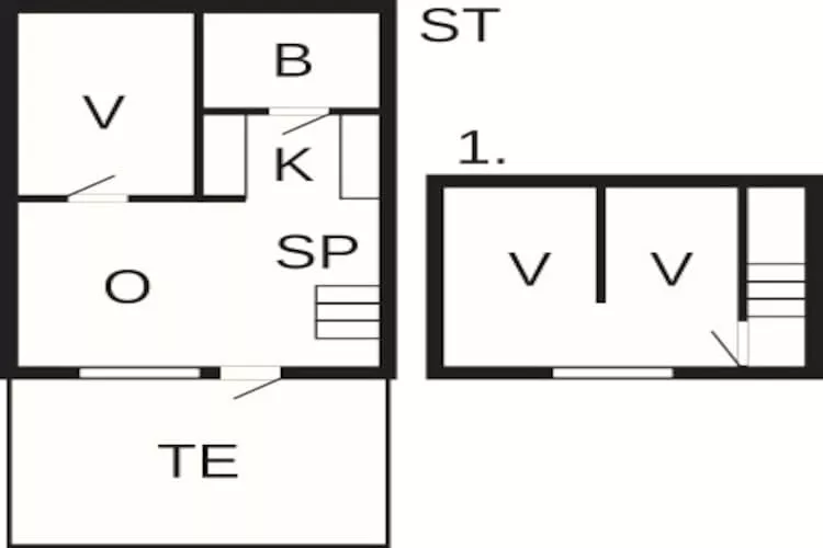 3 room,2 levels.Premium-Plattegrond