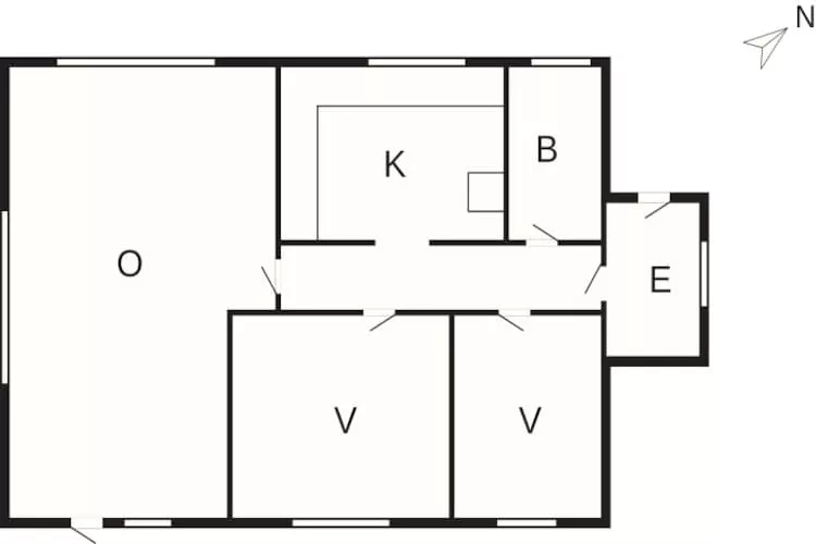 4 persoons vakantie huis in Frøstrup-Plattegrond