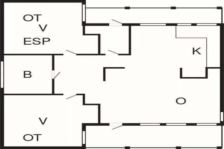 3 room w/fiordview,Premium-Plattegrond