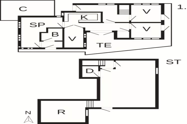 6 persoons vakantie huis in Ebeltoft - Plattegrond