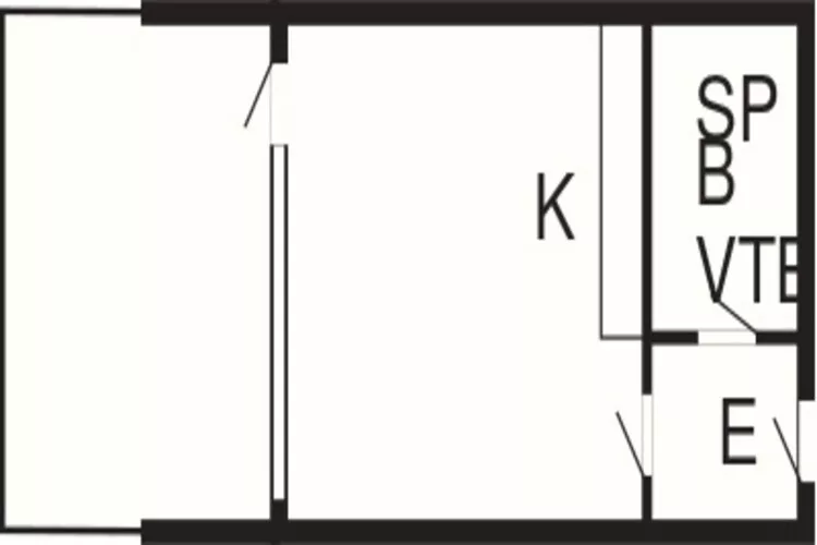 1 room,incl.electricity,Premium-Plattegrond