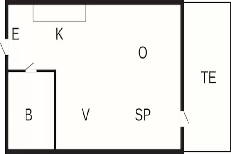 2 pers.Lejl.m/havudsigt-Plattegrond