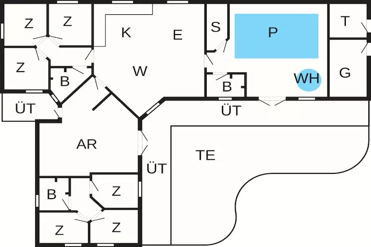 5 sterren vakantie huis in Idestrup-Plattegrond