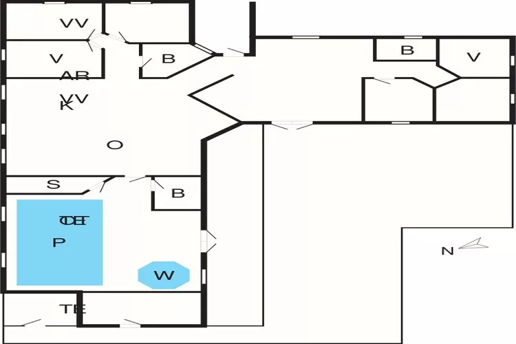 4 sterren vakantie huis in Idestrup-Plattegrond