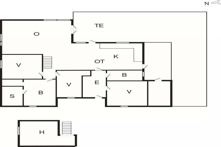 Rustig toevluchtsoord in Lyngsa -- By Traum Ferienwohnungen-Plattegrond