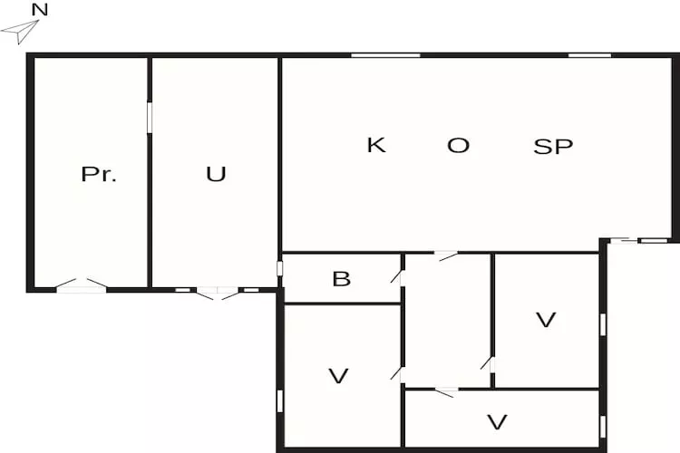4 sterren vakantie huis in Hals-Plattegrond