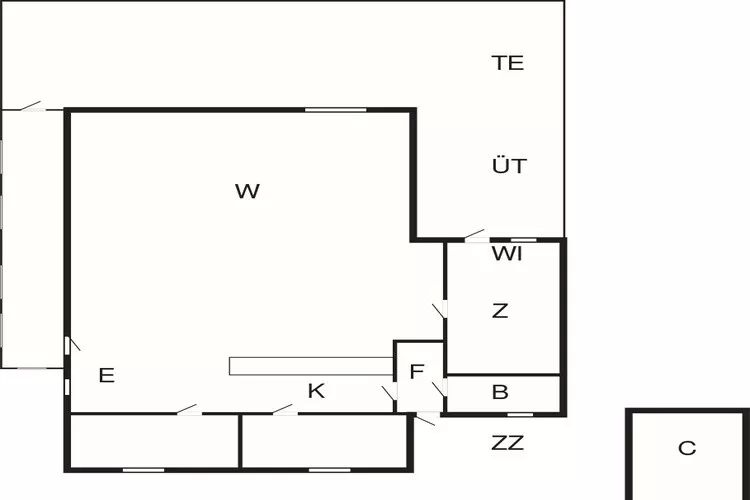 6 Personen vakantie huis in Væggerløse-Plattegrond