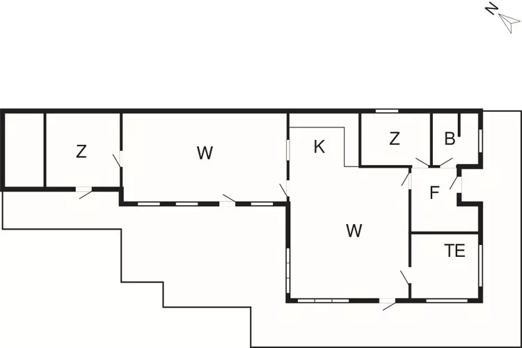 Gezellig zomerhuis nabij Ore Strand-Plattegrond