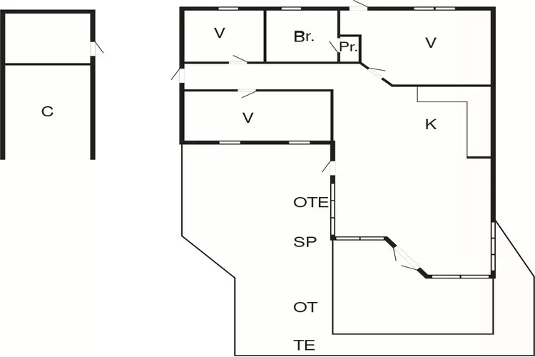 6 Personen vakantie huis in Spøttrup-Plattegrond