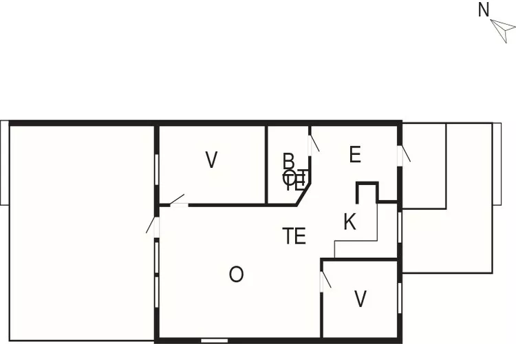 Zoutgekuste retraite in Laeso-Plattegrond