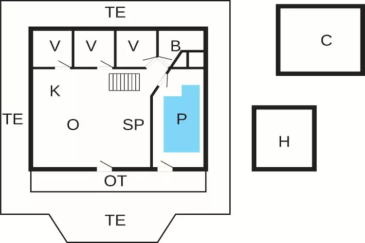 8 persoons vakantie huis in Skals-Plattegrond