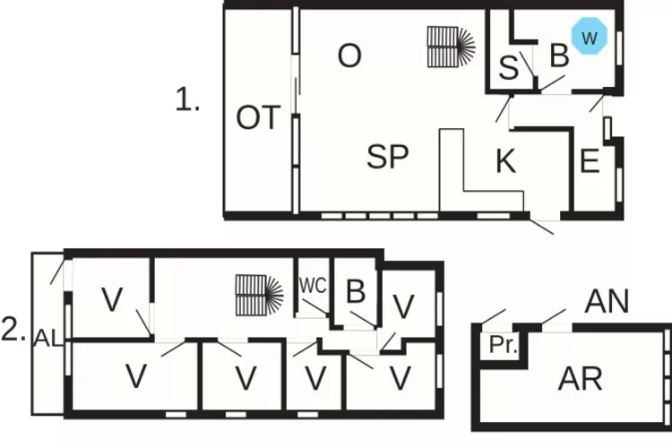 12 persoons vakantie huis in Væggerløse-Plattegrond