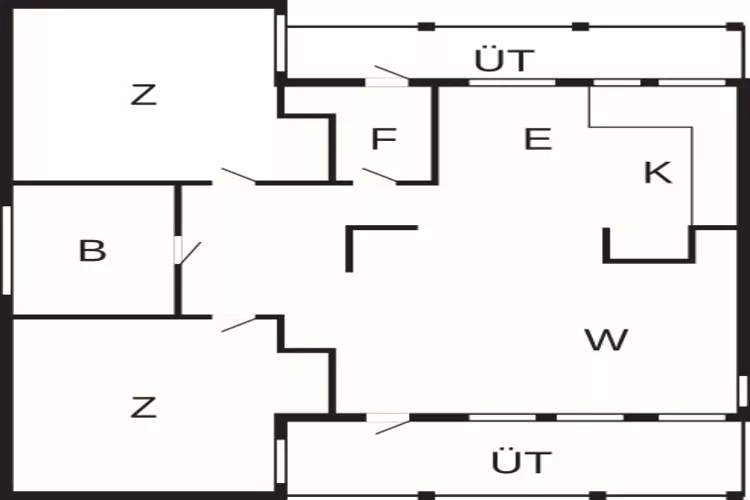 3 room w/fiordview,Premium-Plattegrond