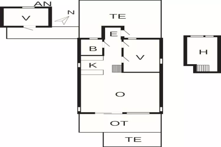 4 persoons vakantie huis in Ebeltoft-Plattegrond