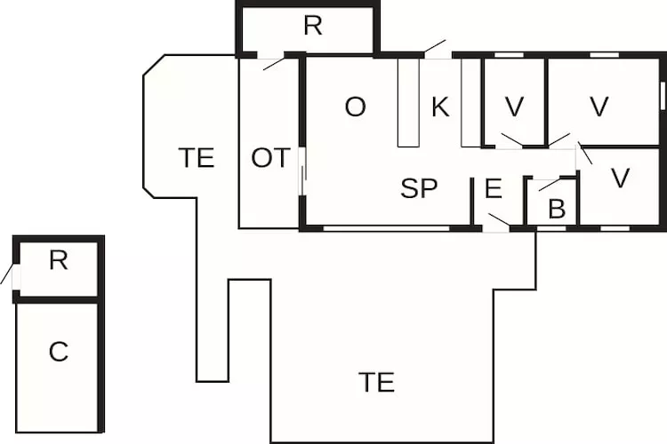 6 persoons vakantie huis in Læsø-Plattegrond