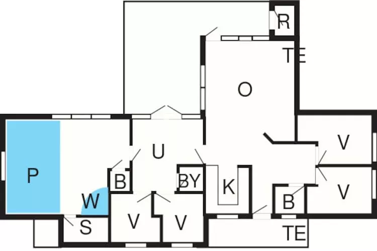 Vakantiehuis met sauna aan het strand-Plattegrond