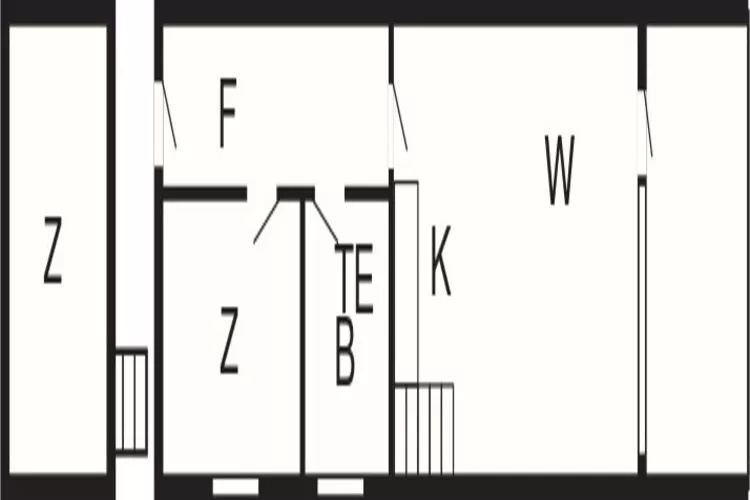 2½ room, 1 st floor-Plattegrond