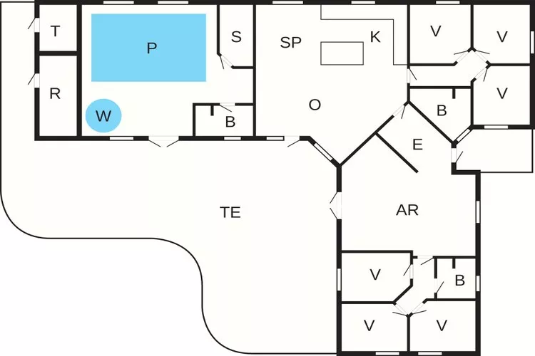 16 persoons vakantie huis in Løkken-By Traum-Plattegrond