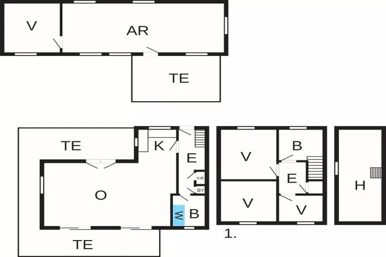 Vakantiehuis aan zee met uitzicht op de oceaan-Plattegrond