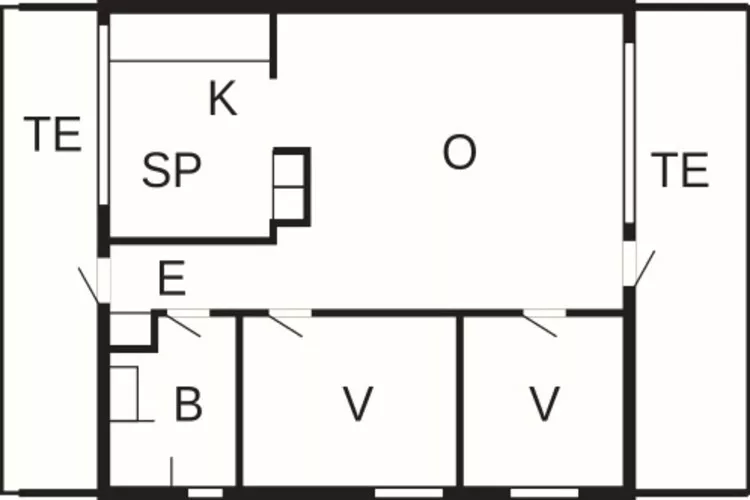 6 persoons vakantie huis op een vakantie park in Hanstholm - Plattegrond