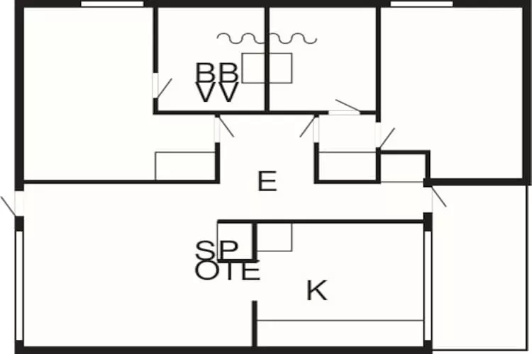 C-3 room,2 bathrooms,renovated-Plattegrond
