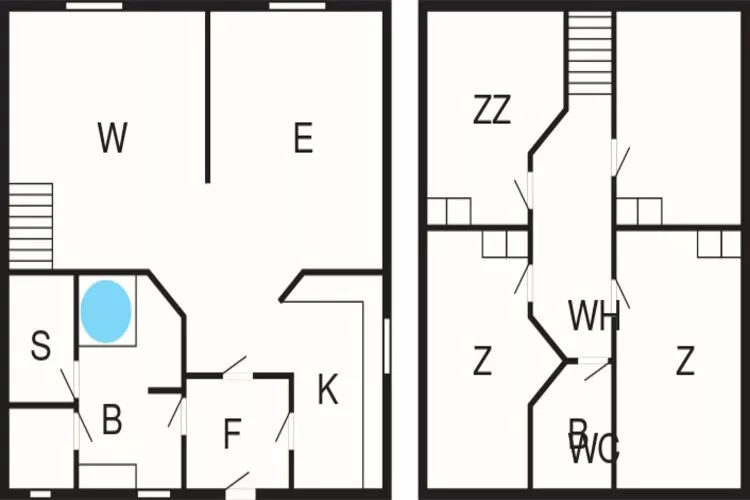 5 room,attached house-Plattegrond