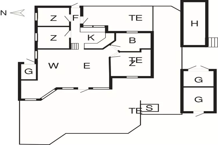 Stijlvol strandhuis -- By Traum Ferienwohnungen-Plattegrond