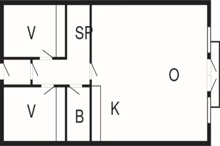 3 room,renovated-Plattegrond