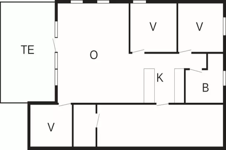 Gerestaureerde huisje in Juelsminde -- By Traum Ferienwohnungen-Plattegrond