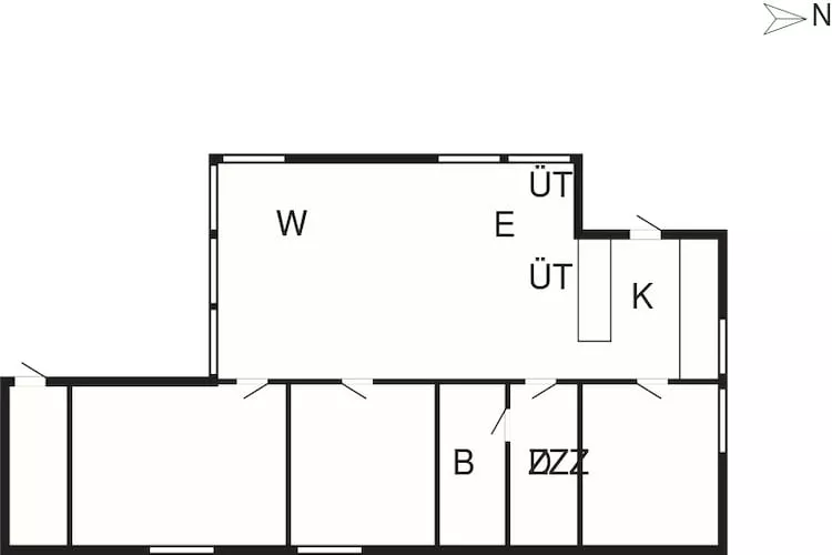 Vakantiehuis aan zee met hottub-Plattegrond